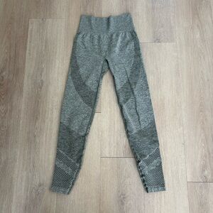 Victoria Secret PINK Womens Leggings XS Green Seamless Workout Gym Stretch